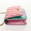 Secondhand Chanel Rainbow Reissue 2.55 Wallet on Chain Quilted Multicolor Metallic Goatskin