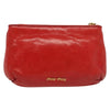Miu Miu Zip Wristlet Pouch Leather