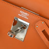 Hermes Kelly Handbag Orange Swift with Palladium Hardware