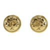 Secondhand Chanel Vintage Round CC Clip-On Earrings