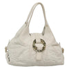 Secondhand Bvlgari Chandra Hobo White Leather Bags