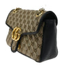 Gucci GG Marmont Flap Bag Diagonal Quilted GG Canvas with Leather