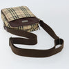 Secondhand Burberry Zip Messenger Bag Nova check Canvas and
