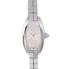 Secondhand Cartier Mini Tonneau Lanier Quartz Watch White Gold with Diamond Bezel