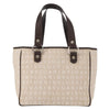 Secondhand Bvlgari Logomania Handbag Beige Canvas Bags