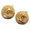 Chanel Vintage CC Round Clip-On Earrings Metal