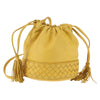Secondhand Bottega Veneta Drawstring Bucket Bag Leather and Intrecciato Nappa