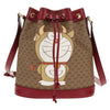 Gucci Doraemon Bucket Bag Printed Mini GG Coated Canvas