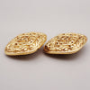 Secondhand Chanel Vintage CC Diamond Shape Clips-On Earrings Gold-Plated