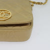 Chanel Logo Chain Shoulder Bag Leather
