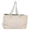 Chanel Vintage CC Chain Tote Quilted Straw