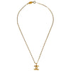 Chanel CC Logo Pendant Necklace Metal