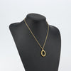 Secondhand Christian Dior Vintage Logo Round Pendant Necklace