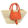 Chloe Marcie Basket Bag Raffia and Leather