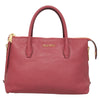 Secondhand Miu Miu Convertible Madras Side Zip Satchel Grainy