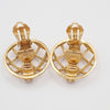 Chanel Vintage CC Round Clip-On Earrings Metal
