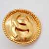Secondhand Chanel Vintage CC Round Button Clip-On Earrings