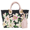 Dolce & Gabbana Capri Tote Printed Canvas with Lizard Embossed Leather