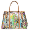 Secondhand Prada Venice Belted Tote Printed Canvas and