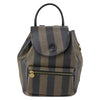 Fendi Pequin Front Pocket Backpack Coated Canvas