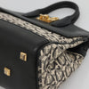 Salvatore Ferragamo Studio Satchel Gancini Jacquard and Leather