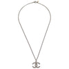 Secondhand Chanel Coco Long Necklace Metal with Faux Pearls and Crystals