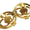 Secondhand Chanel Vintage CC Round Cutout Clip-On Earrings