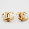 Secondhand Chanel Vintage CC Round Button Clip-On Earrings