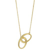 Tiffany & Co. Elsa Peretti Double Loop Pendant Necklace 18K Yellow Gold