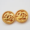 Secondhand Chanel Vintage Round CC Clip-On Earrings
