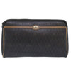 Christian Dior Vintage Honeycomb Zip Pouch Canvas and Leather