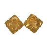 Secondhand Chanel Vintage CC Diamond Clip-On Earrings Metal and Imitation
