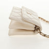 Secondhand Chanel Camellia Bow Flap Card Holder with Chain Quilted