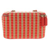 Secondhand Chanel Classic Vanity Case with Chain Striped Raffia and Jute