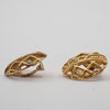Chanel Vintage CC Round Clip-On Earrings Metal