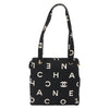 Chanel Vintage Coco Logo Zip Tote Quilted Printed Canvas