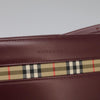 Secondhand Burberry Shoulder Bag Burgundy Leather Bags