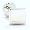 Gucci Logo square cuffs Silver 925