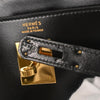 Hermes Kelly Handbag Black Box Calf with Gold Hardware