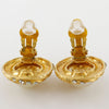Secondhand Chanel Vintage Round CC Clip-On Earrings Metal with Faux