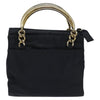 Secondhand Prada Metal Handles Tote Tessuto