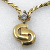 Secondhand Christian Dior CD Logo necklace Gold-plat and Faux Perle