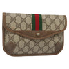 Gucci Ophidia Flap Clutch GG Coated Canvas