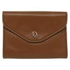 Secondhand Christian Dior CHAIN SHOULDER BAG LEATHER BROWN