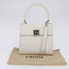 Secondhand Celine Gancini Handbag White Leather Bags
