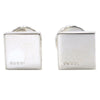 Gucci Logo square cuffs Silver 925
