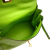 Secondhand Hermes Kelly Handbag Green Gulliver with Gold Hardware