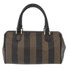 Fendi Vintage Pequin Convertible Boston Bag Coated Canvas