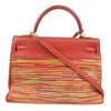 Hermes Kelly Handbag Vibrato and Togo with Palladium Hardware