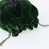 Secondhand Prada Beads Pouch Green Velvet Accessories